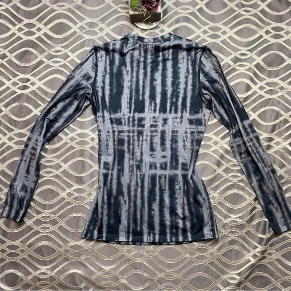 Long sleeve tie dye athletic shirt black gray - Picture 6 of 7